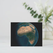 Volle aarde vanuit de ruimte boven het Afrikaanse  Briefkaart (Staand voorkant)