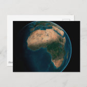 Volle aarde vanuit de ruimte boven het Afrikaanse  Briefkaart (Voorkant / Achterkant)