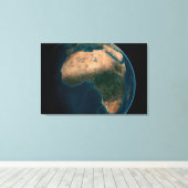 Volle aarde vanuit de ruimte boven het Afrikaanse  Canvas Afdruk (Insitu (Houten vloer))