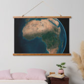 Volle aarde vanuit de ruimte boven het Afrikaanse Hangend Wandkleed (Slaapkamer)