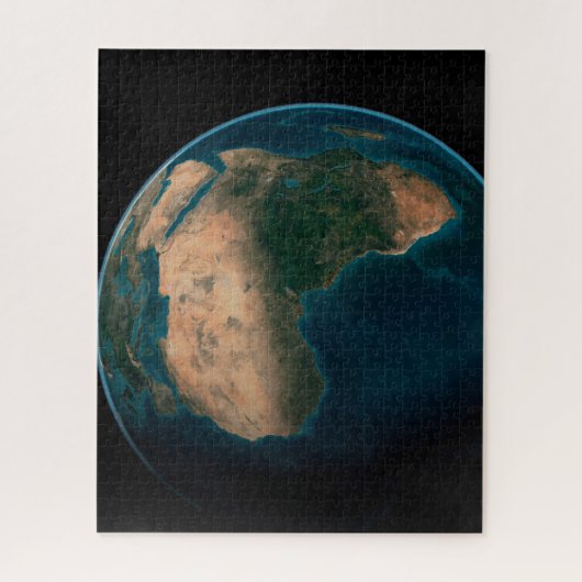 Volle aarde vanuit de ruimte boven het Afrikaanse  Legpuzzel (Verticaal)