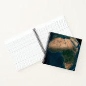 Volle aarde vanuit de ruimte boven het Afrikaanse  Notitieboek (Binnen)