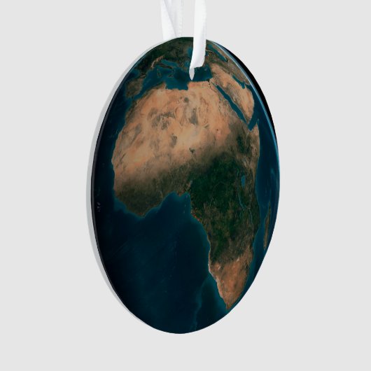 Volle aarde vanuit de ruimte boven het Afrikaanse  Ornament (voorkant)