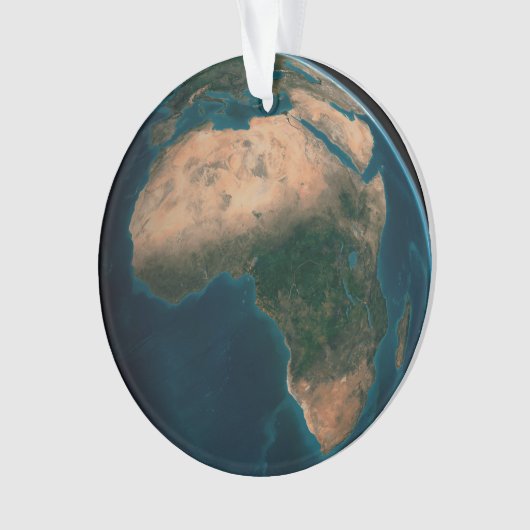 Volle aarde vanuit de ruimte boven het Afrikaanse  Ornament (voorkant)