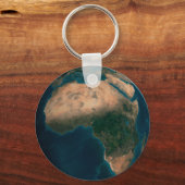 Volle aarde vanuit de ruimte boven het Afrikaanse  Sleutelhanger (Achterkant)