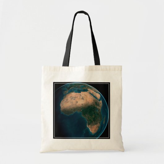 Volle aarde vanuit de ruimte boven het Afrikaanse Tote Bag (Voorkant)