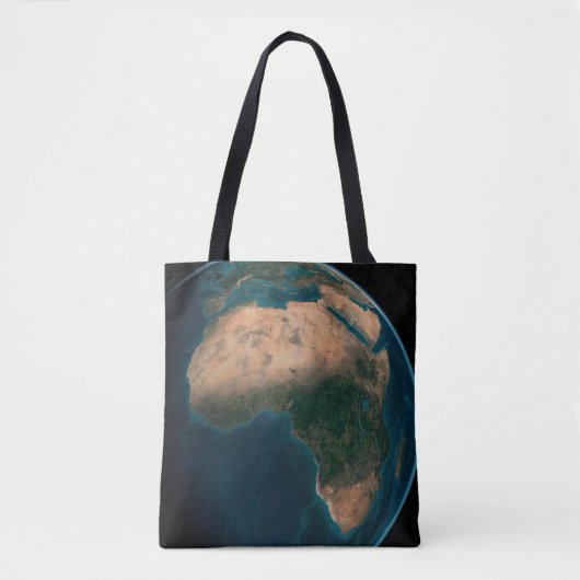 Volle aarde vanuit de ruimte boven het Afrikaanse  Tote Bag (Voorkant)