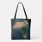 Volle aarde vanuit de ruimte boven het Afrikaanse  Tote Bag (Achterkant)