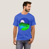 Volle beweging over groene heuvels t-shirt (Voorkant volledig)