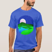 Volle beweging over groene heuvels t-shirt (Voorkant)