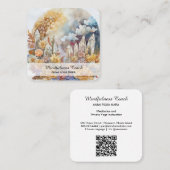 *~* Volle Bloemen van de Maan QR AP70 Kristallen Vierkante Visitekaartje (Voorkant / Achterkant)