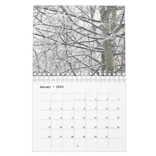 Volle Bloom 2025 Kalender twee pagina's klein (Jan 2026)