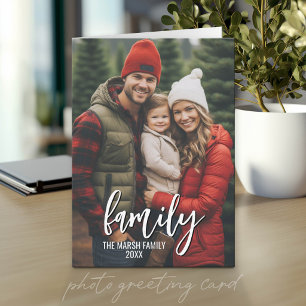 Volle foto - verticaal aangepast script familietek kaart