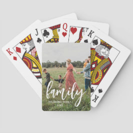 Volle foto - Verticale aangepaste tekst voor famil Pokerkaarten