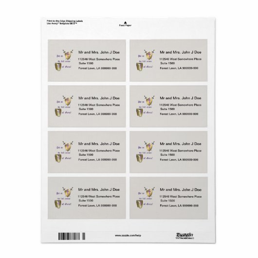 Volle god etiket (Full Sheet)