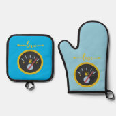 volle liefde ovenwant & pannenlap set (Voorkant)