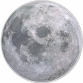 VOLLE MAAN 14" SQ. Huidkanker Sticker (Voorkant)