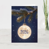 Volle Maan 2025 Kerst Ornament Kaart (Voorkant)