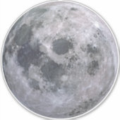 VOLLE MAAN 8" SQ. Huidkanker Sticker (Voorkant)