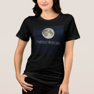 Volle maan, aangedreven door maanlicht Tri-Blend shirt