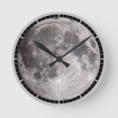 Volle Maan Astronomie Beeld Ronde Klok (Voorkant)
