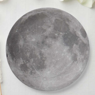 Volle Maan Astronomie Thema Papieren Bordje