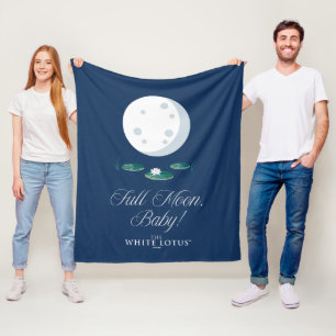 Volle Maan, Baby! - De witte lotus Fleece Deken