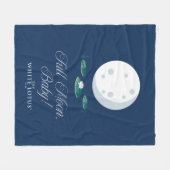 Volle Maan, Baby! - De witte lotus Fleece Deken (Voorkant (Horizontaal))