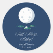 Volle Maan, Baby! - De witte lotus Ronde Sticker (Voorkant)