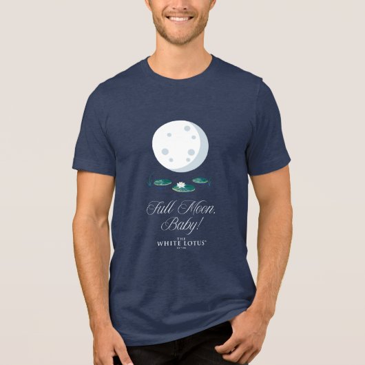 Volle Maan, Baby! - De witte lotus Tri-Blend Shirt (Voorkant)