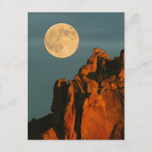 Volle Maan   Basaltkliffen Smith Rock State Park Briefkaart