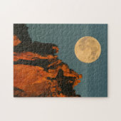 Volle Maan | Basaltkliffen Smith Rock State Park Legpuzzel (Horizontaal)