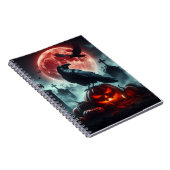 Volle maan, begraafplaats, kraai zittend op een po notitieboek (Rechterzijde)