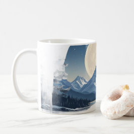 Volle Maan Berglandschap Sweatshirt Koffiemok
