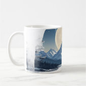 Volle Maan Berglandschap Sweatshirt Koffiemok (Links)
