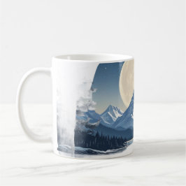 Volle Maan Berglandschap Sweatshirt Koffiemok