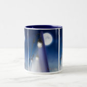 Volle Maan bij het WA Monument Tweekleurige Koffiemok (Center)