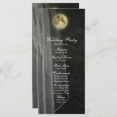 Volle Maan Black Night Veil Wedding Program Programmakaart (Voorkant / Achterkant)