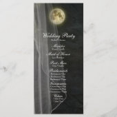 Volle Maan Black Night Veil Wedding Program Programmakaart (Voorkant)