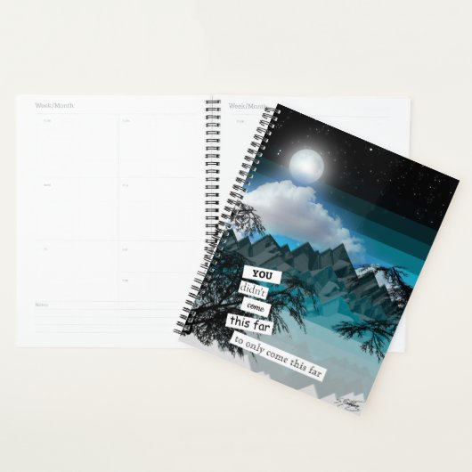 Volle Maan Blauwe Berg Dag Planner (Display)