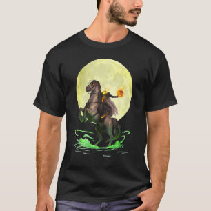 Volle Maan Boosaardige Koploze Ruiter Halloween T-shirt