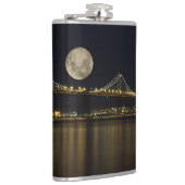 Volle maan boven de Bay Bridge Heupfles (Rechts)