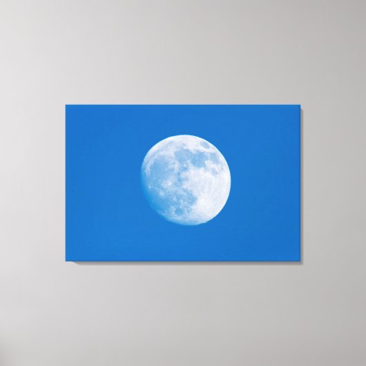 Volle Maan Boven De Stad Montreal Canvas Afdruk (Voorkant)