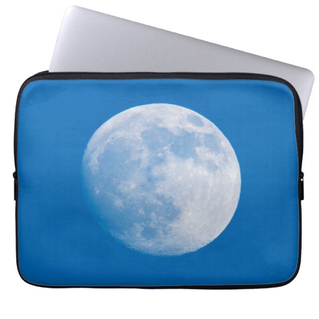 Volle Maan Boven De Stad Montreal Laptop Sleeve (Voorkant)