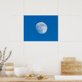 Volle Maan Boven De Stad Montreal Poster (Keuken)