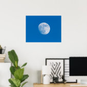 Volle Maan Boven De Stad Montreal Poster (Thuiskantoor)