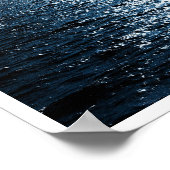 Volle maan boven het Poster van de oceaan (Hoek)