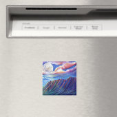 Volle maan boven Kauai Kalalau Valley Magneet (Insitu (Vaatwasser))