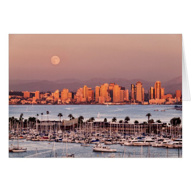 Volle maan boven San Diego (Voorkant Horizontaal)