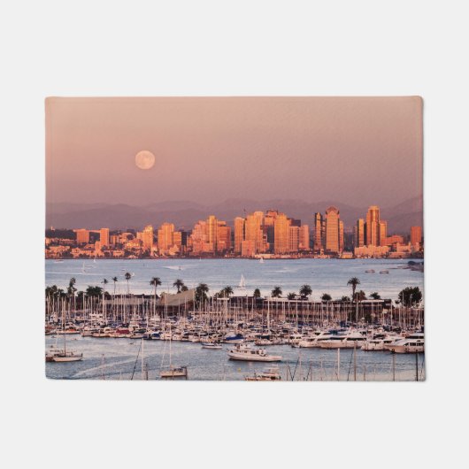 Volle maan boven San Diego Deurmat (Voorkant)